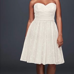 Strapless Lace Plus Size Short Wedding Dress
GALINA sz 18